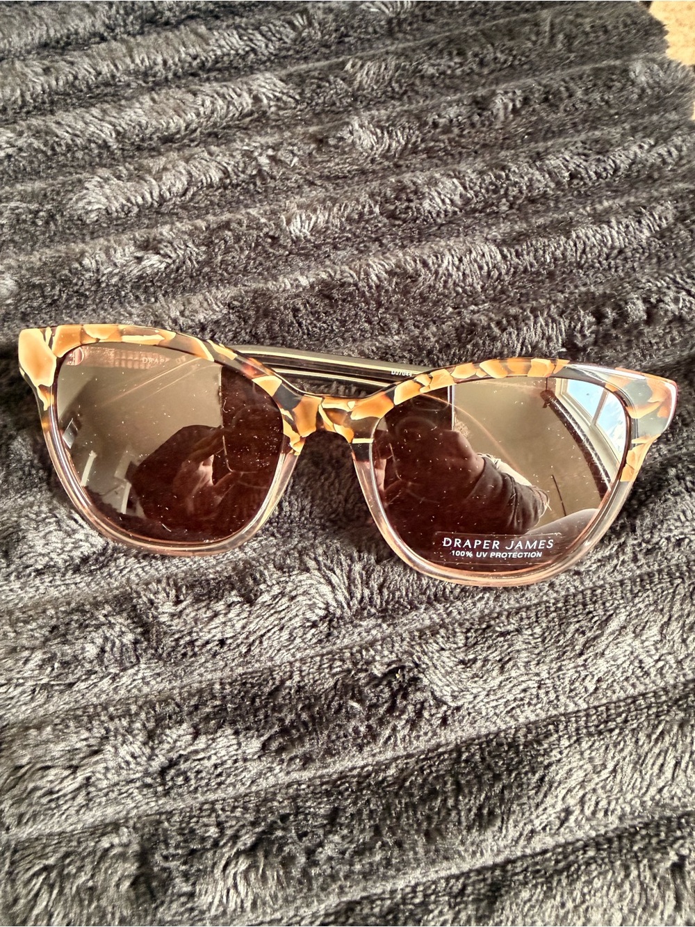 Draper James Tortoiseshell Cat Eye Sunglasses with Brown Lenses